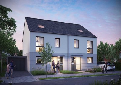 *Fertigstellung Ende 2025* Doppelhaushälfte - 129m² Wohnfläche inkl. Garage