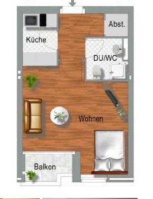 Helle 1-Zimmer-Wohnung zentral in Itzehoe