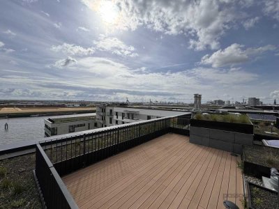 Loftartiges Penthouse: genießen Sie die ersten Sonnenstrahlen auf Ihrer eigenen Dachterrasse mit Elb
