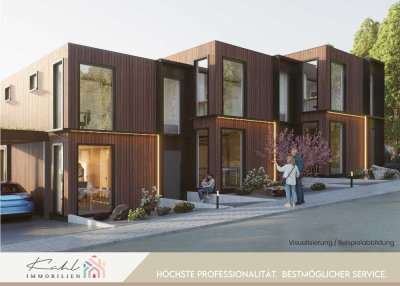 Wohnen am Waldrand. Design Eco Reihenhäuser. Festpreis und Rundum-Sorglos