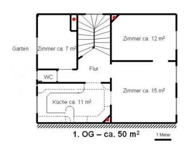 Charmante 6-Zimmer Maisonette-Wohnung im 2. OG in Frankfurt Bornheim