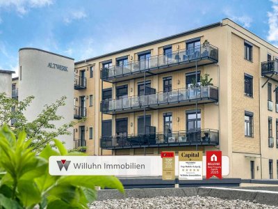 Loft-Wohnung und direktem Seeblick l Bezugsfrei l Exklusiv leben im Altwerk Pouch