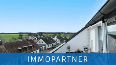 IMMOPARTNER - Helle 3-Zimmer-Dachgeschosswohnung mit beeindruckender Weitsicht