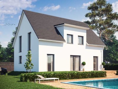 Schickes Familienhaus mit Raum für Homeoffice und mit weitem Blick in die Landschaft