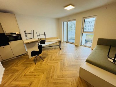 Sehr großzügige 1-Raum Wohnung mit Waschmaschinenanschluss und Balkon!