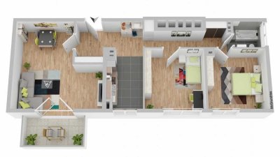 Sichere Mieteinnahmen: Vermietete 3-Zimmer-Wohnung