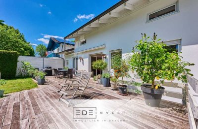 Exklusive Doppelhaushälfte mit Natur-Pool in bester Lage von Vaterstetten-Baldham!
