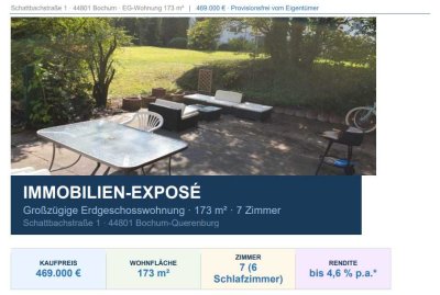 Großzügige EG-Wohnung 173m² · Garten · Garage · provisionsfrei