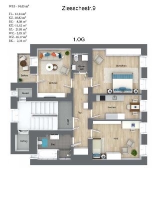 Erstbezug im KfW 70 Haus: hochwertige 3- & 4-Zimmer Whg. mit Balkon & Fahrstuhl ab 01.05.24 frei!