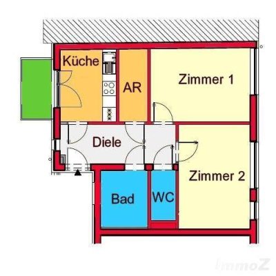 Provisionsfreie 2-Zimmerwohnung mit Balkon in Eggenberg / Nähe FH - Gaswerkstraße