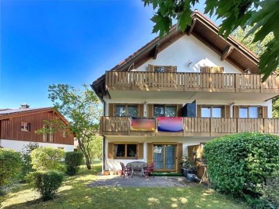 Sonnige 3-Zimmer-Gartenwohnung mit ca. 35 m² ausgebautem Souterrain und Badezimmer im Untergeschoss