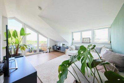 Charmante 3-Zimmer-Dachgeschosswohnung mit Weitblick bis zur Schwäbischen Alb