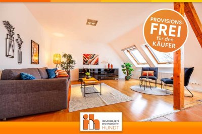 Raum, Licht und Atmosphäre – großzügige Maisonette mit eigener Dachloggia! – HUNDT.IM