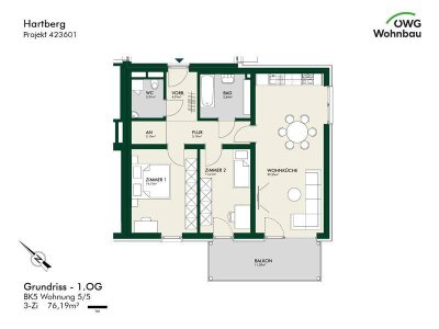 PROVISIONSFREI - Hartberg Bau 33 - geförderte Miete - 3 Zimmer