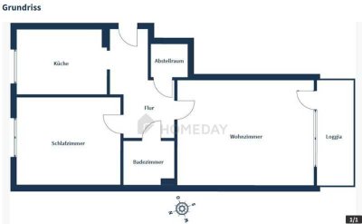 2-Zimmer Wohnung mit Balkon im 3. OG in Hamburg-Barmbek Nord