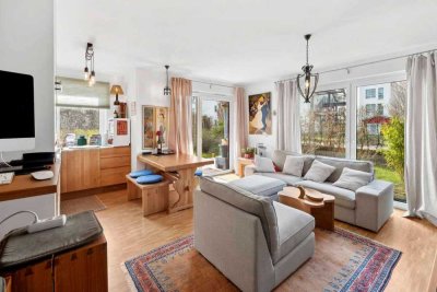 Komfort pur: EG-Wohnung mit Tiefgaragenstellplatz, Fahrstuhl, Südterrasse und eigenem Garten