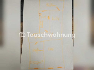 Tauschwohnung: schöne 2 Raum Wohnung mit Balkon gegen mind. 3 Zim. + Garten