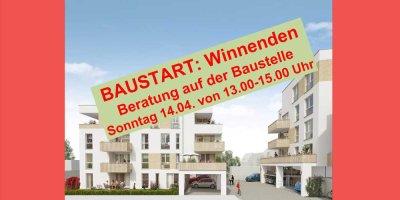 BAUSTART : WOHNEN im STÄDTLE in einer 3 Zimmer -Wohnung mit 73 m² und Balkon