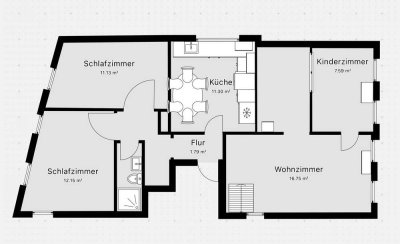 Gepflegte 4-Zimmer Wohnung in Oppenau