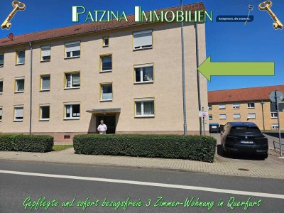 Gepflegte und sofort bezugsfreie 3 Zimmer-Wohnung in Querfurt