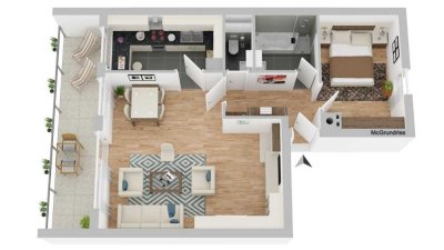 Attraktive 2,5-Zimmer-Wohnung mit Balkon in Rottweil