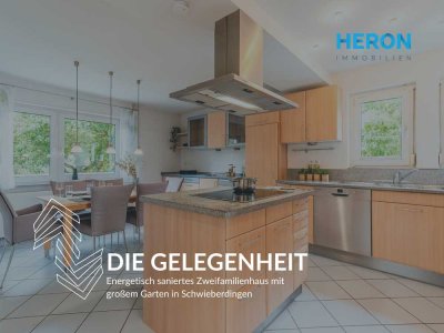 DIE GELEGENHEIT - Energetisch saniertes Zweifamilienhaus mit großem Garten in Schwieberdingen
