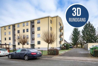 Bruchköbel: Schöne 3-Zimmer-Wohnung mit Süd-West-Balkon & schicker Einbauküche in ruhiger Lage