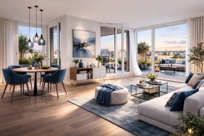 Provisionsfrei Wohnen im City Garden: Top Infrastruktur, attraktiver Grundriss, Neubau