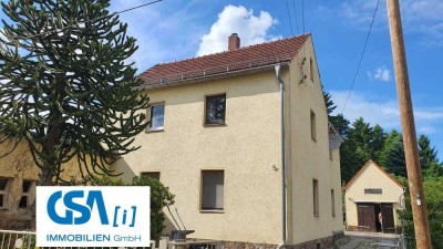 Zweifamilienhaus in Moritzburg / OT Boxdorf mit Baugrundstück in 2. Reihe
