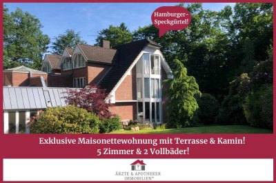 Exklusive Maisonettewohnung mit Terrasse & Kamin! 5 Zimmer & 2 Vollbäder!