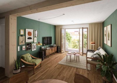 Baustart erfolgt bei Neubau mit KfW-Förderung: 2 Zimmer mit Balkon zur Florapromenade