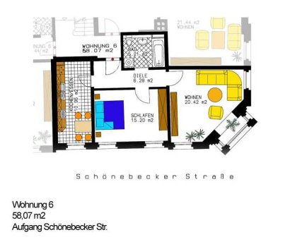 Gemütliche Erkerwohnung mit Elbblick