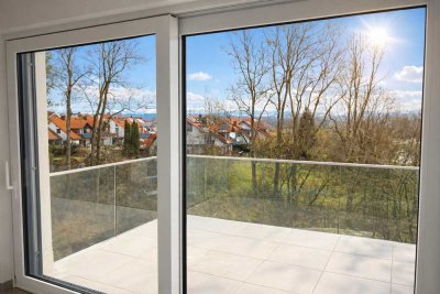 Neubau 3-Zimmer-Wohnung (ca. 89 m²) mit Balkon, Naturblick & Garage in Kempten-Neuhausen