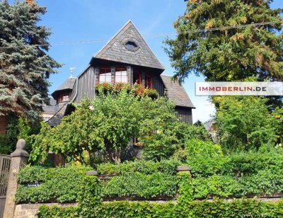 IMMOBERLIN.DE - Zur Miete! Romantische Villa mit Atelierhaus & Gartenparadies in Toplage