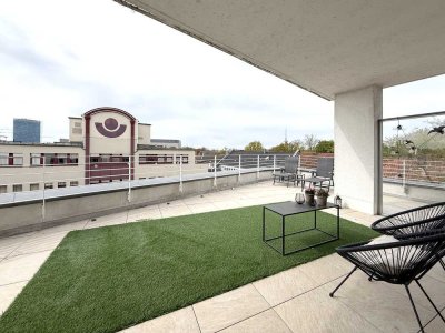 Traumhafte Dachterrassenwohnung im Stephaniviertel - 3 Zimmer mit Einbauküche und Stellplatz