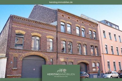 74 m² Traum-Loft mit 5 Meter hoher Decke und schöner Terrasse in historischem Rotklinker-Gebäude!