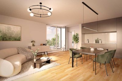 Moderne Eigentumswohnung im 4. Obergeschoss mit zwei Bädern und Tiefgaragenoption