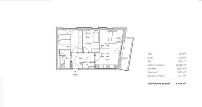 Exklusive 3-Raum-Wohnung (Neubau) mit gehobener Innenausstattung und Einbauküche in Leipzig