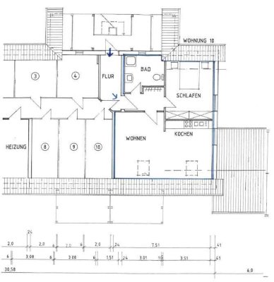 Helle 2-Zimmer Dachgeschosswohnung in Röbel/Müritz
