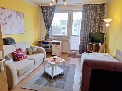 Voll möbliert und sofort verfügbar - 1-Zimmer-ETW mit Südbalkon und Stellplatz in Fleischervorstadt