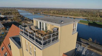 Exklusives Penthouse über den Dächern Magdeburgs – Dachterrasse, Panoramablick und Wohnen auf drei E