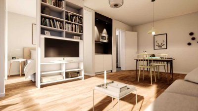 2-Zimmer-Neubauwohnung mit Balkon und moderner Einbauküche / Zahlung erst bei Übergabe