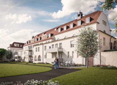 Wohnen mit Charakter – außergewöhnliche 4-Zimmer-Denkmalwohnung auf zwei Ebenen mit Loggia