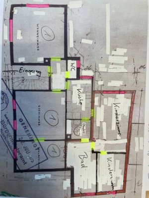5 Zimmer Wohnung davon 2 Durchgangszimmer ( als Schlafzimmer geeignet )