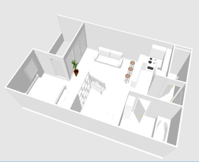 Friedberg Zentrum - Sonniges großes 1-Zimmer Appartment, Südbalkon