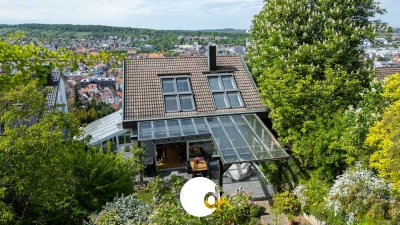 Freistehendes Einfamilienhaus in begehrter Hanglage am Killesberg