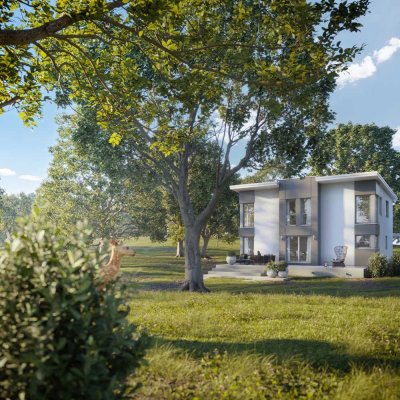 Baugrundstück mit Neubau - Einfamilienhaus in schöner Lage
