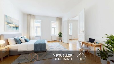 Phänomenale Altbau-Wohnung nahe Donaukanal | 2 Zimmer - 82m² | saniert | hoher Wohnkomfort