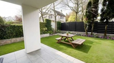 Helle 2-Zimmer Garten-Wohnung mit Terrassenbalkon im Buchrainviertel