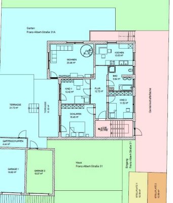 Großzügige, helle 5-Zimmer-Wohnung mit Terrasse und Garten in München-Untermenzing